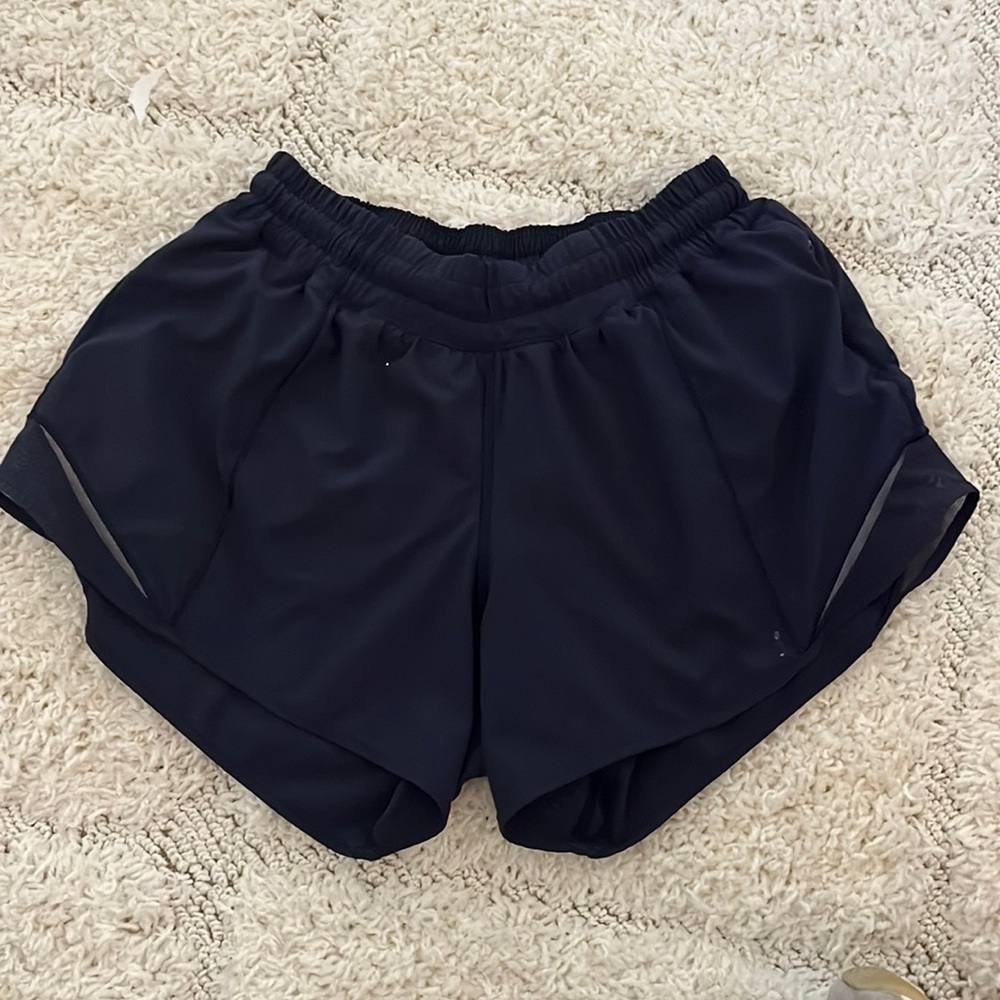 Navy lululemon athletica hottie hot shorts 4in